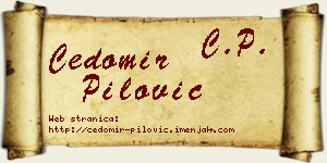 Čedomir Pilović vizit kartica